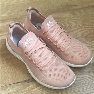 APL Pink Sneakers with Breathable Knit Design - WORN ONCE